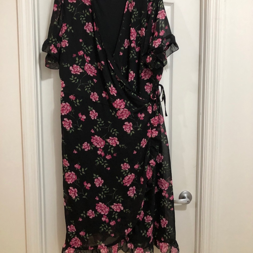 Ashley Stewart Floral Wrap Dress
